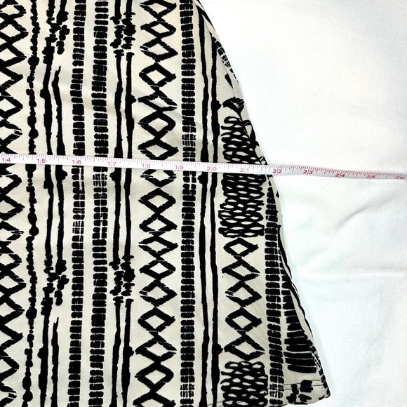 B Jewel Zip-Back Geometric Aztec Tribal Print Mini Skirt - L - Picture 6 of 7
